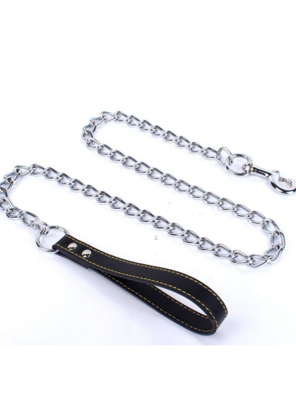 02796 ROYALIST SLSB 3MM 120CM KROM GEZDİRME ZİNCİRİ DERİ SAPLI