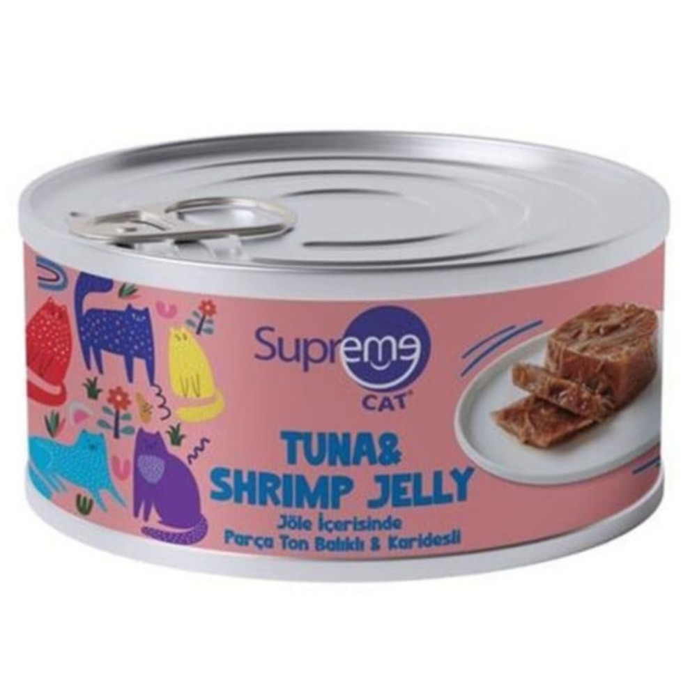 SUPREME KEDİ PARÇA ET TON & KARİDES 85GR (24)