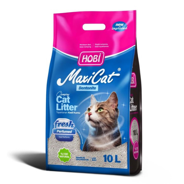 HOBİ MAXİCAT FRESH BENTONİT KEDİ KUMU 10L