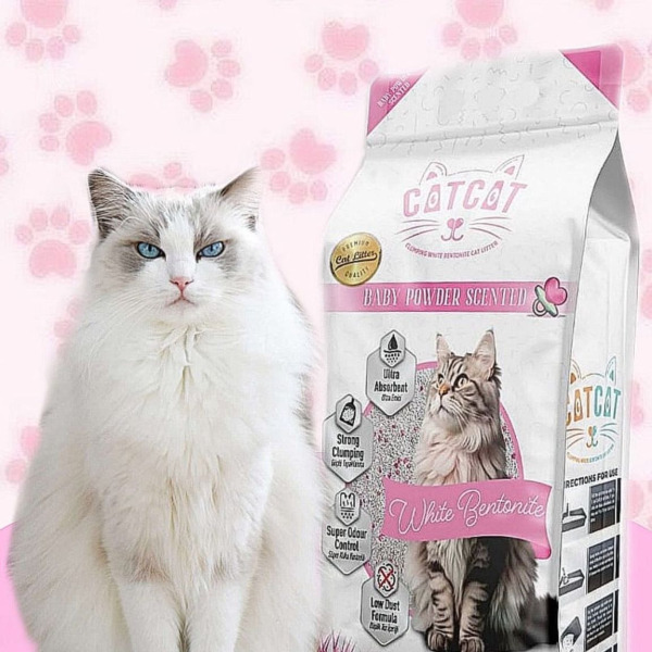 CAT CAT BEBEK PUDRALI BENTONİT KEDİ KUMU 10LT