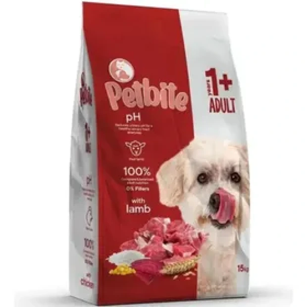 PETBİTE YETİŞKİN KÖPEK KUZU ETLİ MAMA 15KG