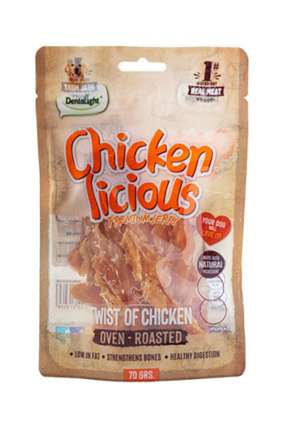 Dntlght Dog Chicken Licious TwistOfChckn70G(Tekli)