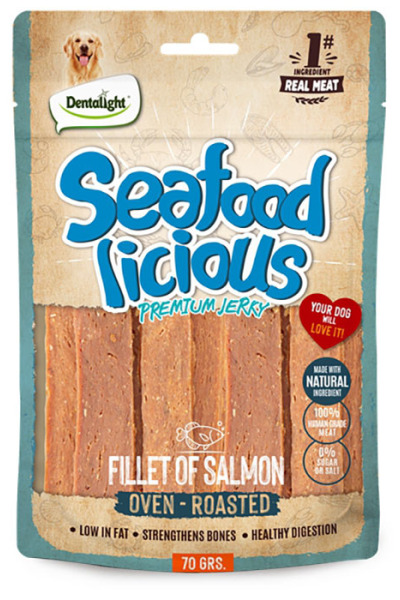 Dntlght Dog Seafood Licious FilltOfSalmn70G(Tekli)
