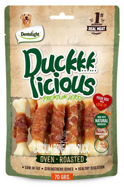 Dntlght Dog Duck Licious Calcm Bone With70G(Tekli)