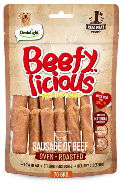 Dntlght Dog Beefy Licious Sausage OfBeef70G(Tekli)
