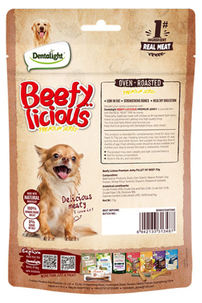 Dntlght Dog Beefy Licious Fillet Of Beef70G(Tekli)