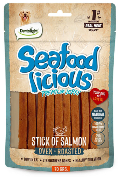 Dntlght Dog Seafood Licious StickOfSalmn70G(Tekli)