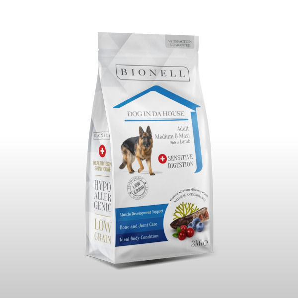 Bionell Orta ve Büyük Irk Yetişkin Köpek Maması Kuzu Etli 12 kg (Hediyeli)