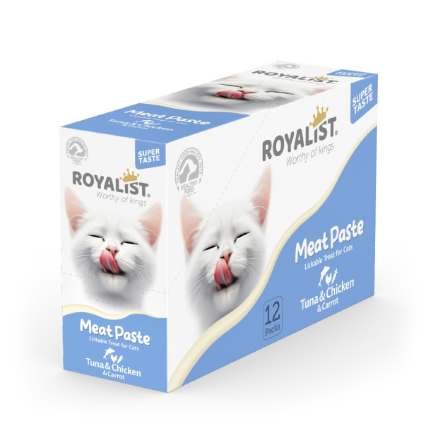 ROYALIST MEAT PASTE DOG TUNA & CARROT & PEAS 90 GR (12)
