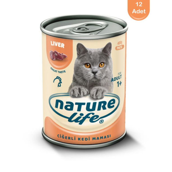 Naturelife Ciğerli Ezme Kedi Konservesi 400gr x 12 Adet