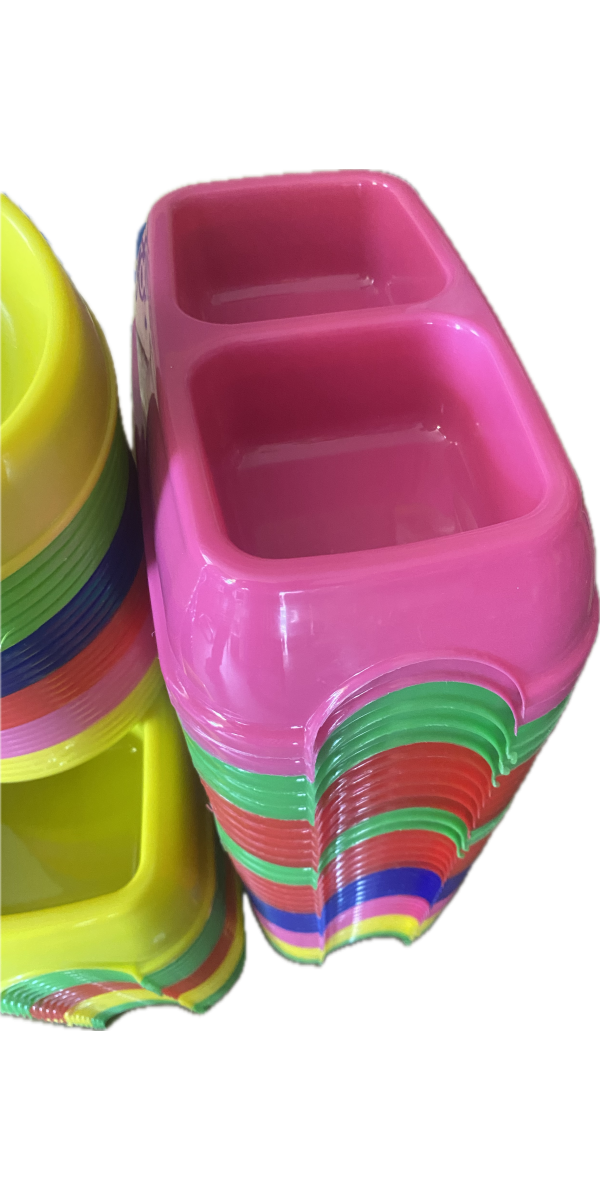 İkili Mama Kabı Plastik Büyük