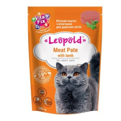 LEOPOLD KUZU ETLİ KEDİ YAŞ MAMA EZME 100 GR