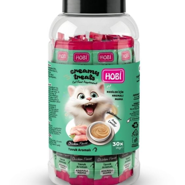 Hobi Tavuk Aromalı Krema Kedi Ödül Maması 14 gr x 30 Adet