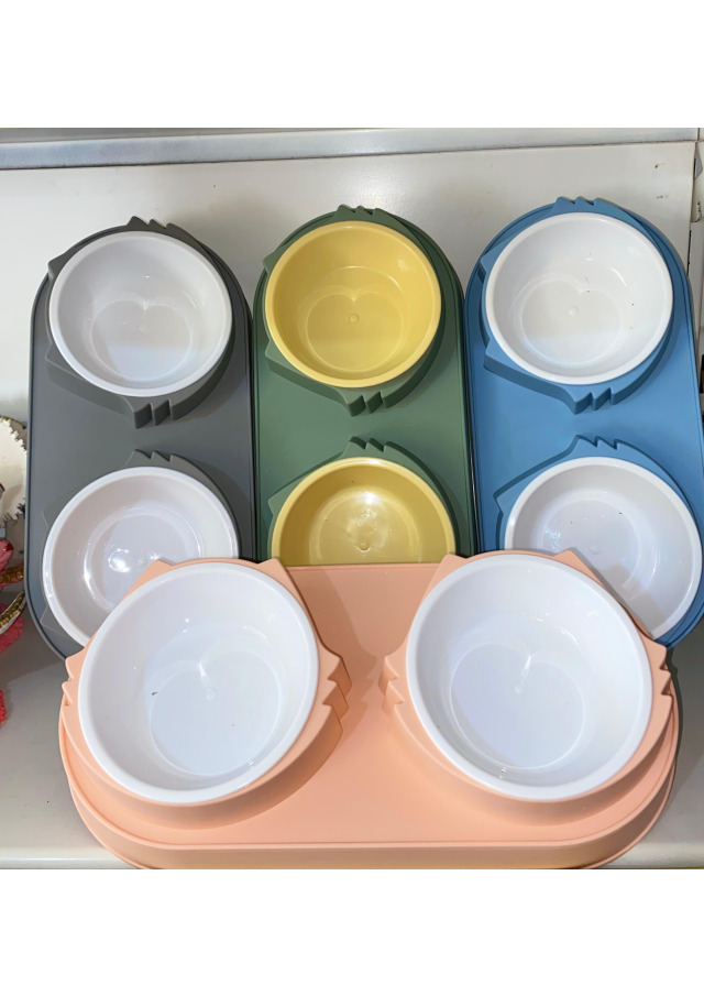 İkili Mama Kabı Plastik