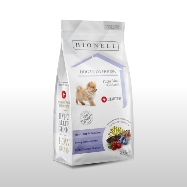 Bionell Mini ve Küçük Irk Yavru Köpek Maması Kuzu Etli 3 kg (Hediyeli)