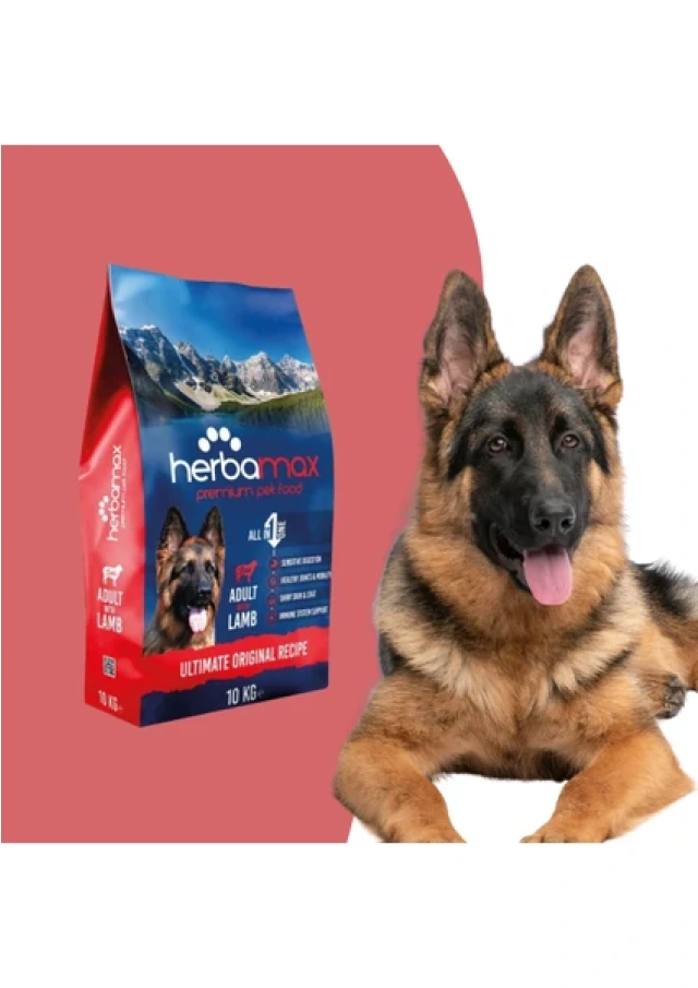 HERBAMAX KUZU VE PİRİNÇLİ YETİŞKİN KÖPEK MAMA 10KG