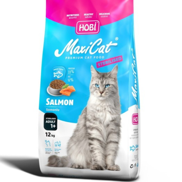HOBİ MAXİCAT SOMONLU KISIR KEDİ MAMASI 15 KG