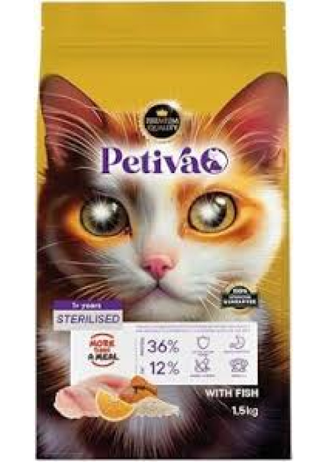 PETİVA KISIR KEDİ BALIK ETLİ 1,5 KG