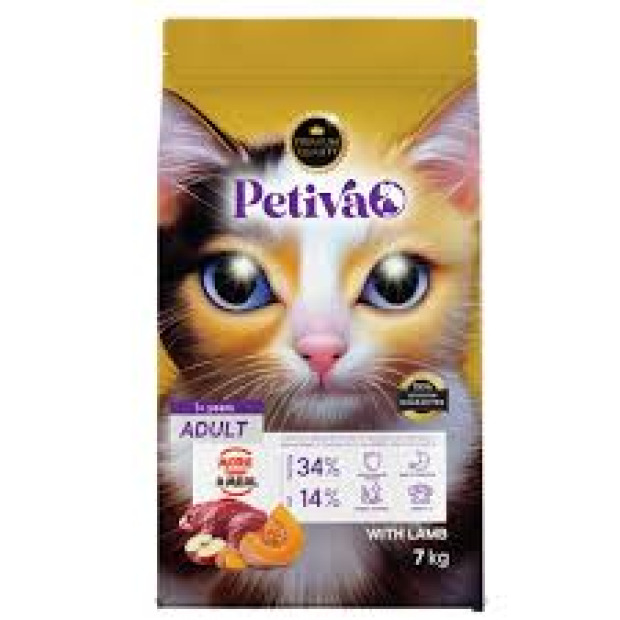 PETİVA YETİŞKİN KEDİ KUZU ETLİ 7 KG