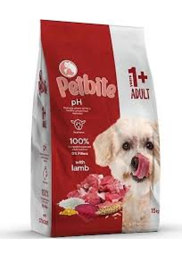 PETBİTE KÖPEK  KUZU ETLİ KURU MAMA 3 KG