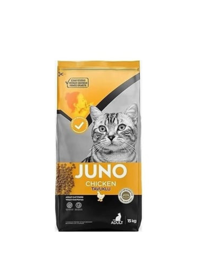 Juno Tavuklu Yetişkin Kedi Mama 15Kg