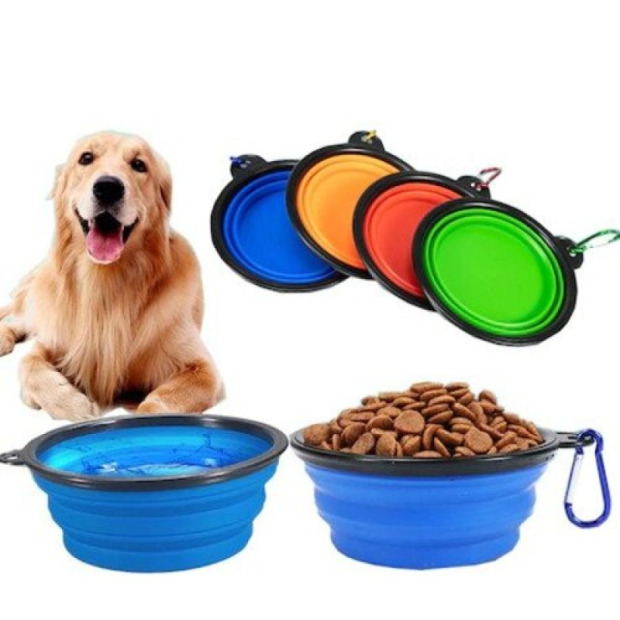 Kedi ve Köpek Katlanabilir Mama ve Su Kabı