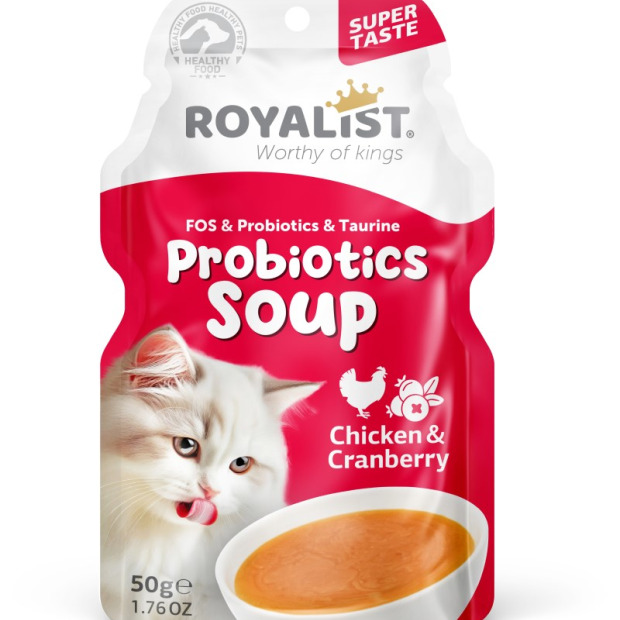 ROYALIST CAT PROBIOTICS SOUP CHICKEN & CRANBERRY 50 GR