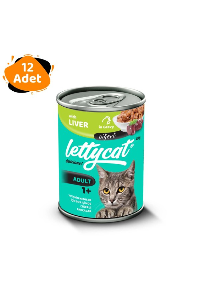 Lettycat Kedi Konservesi Parça Etli 400gr x 12 Adet