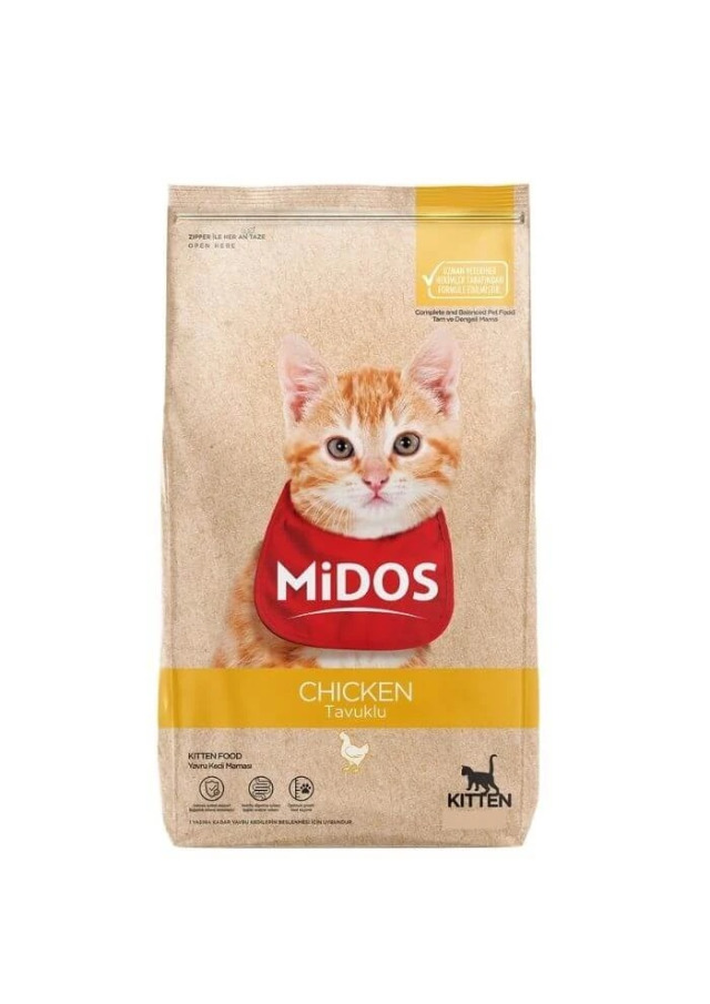Midos Tavuklu Yavru Kedi Mama 15 KG
