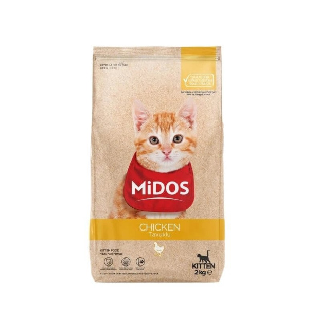 Midos Tavuklu Yavru Kedi Mama 2 Kg