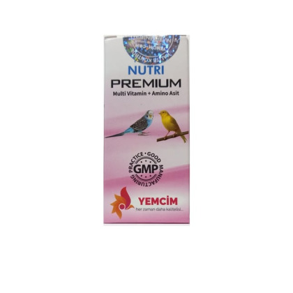 Nutri Premium Kanarya Ve Muhabbet Kuş Vitamin + Amino Asit 30 ml x 20 Adet