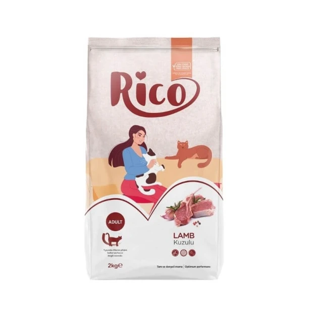 Rico Kuzu Etli Yetişkin Kedi Mama 2Kg
