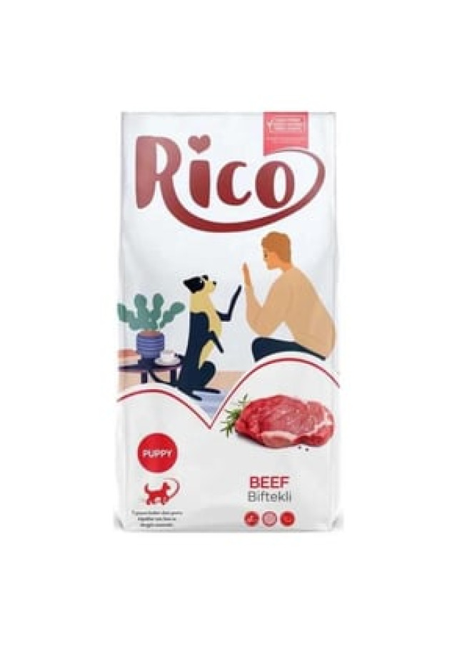 Rico sığır Etli Yavru Köpek Mama 15Kg