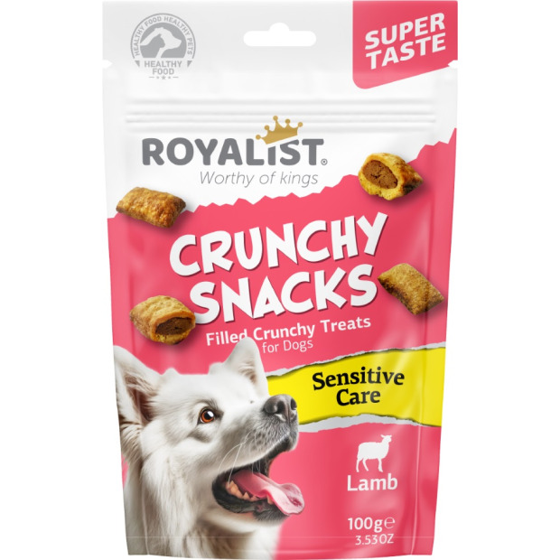  ROYALIST DOG CRUNCHY SNACKS LAMB/SENSITIVE CARE 100 GR