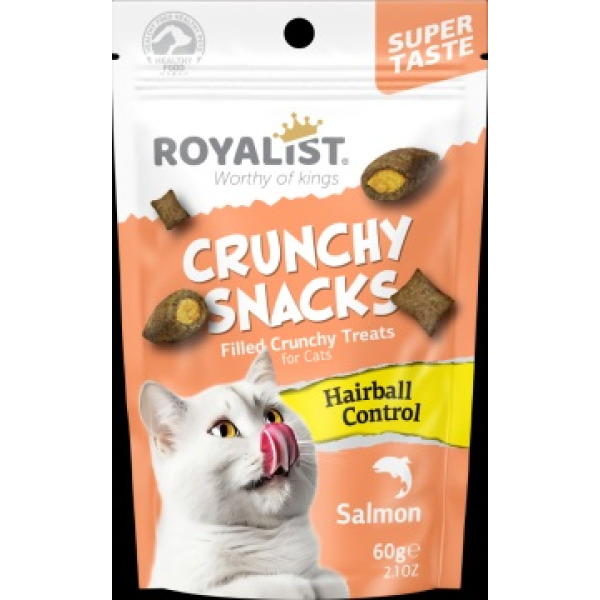 ROYALİST CRUNCHY SNACKS SALMON HAİRBALL CONT 60GR