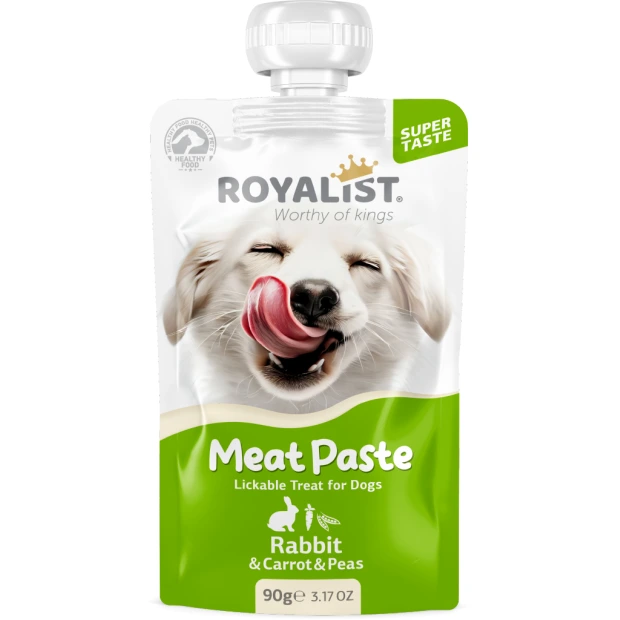 ROYALIST MEAT PASTE DOG RABBIT & CARROT & PEAS 90 GR