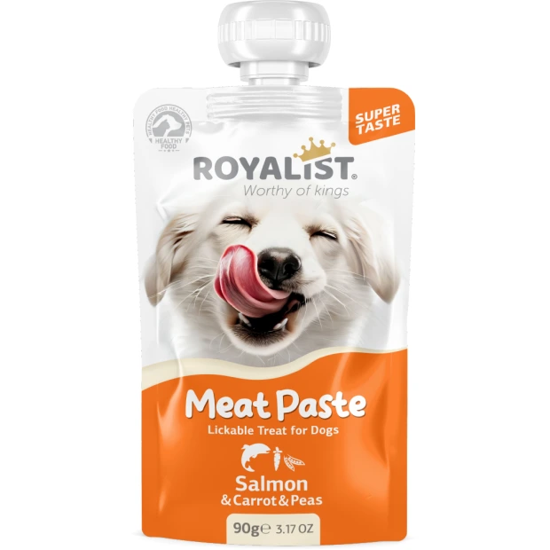 ROYALIST MEAT PASTE DOG SALMON & CARROT & PEAS 90 GR