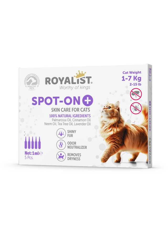 ROYALİST SPOT-ON ENSE DAMLASI KEDİ 5X1ML 1-7 KG