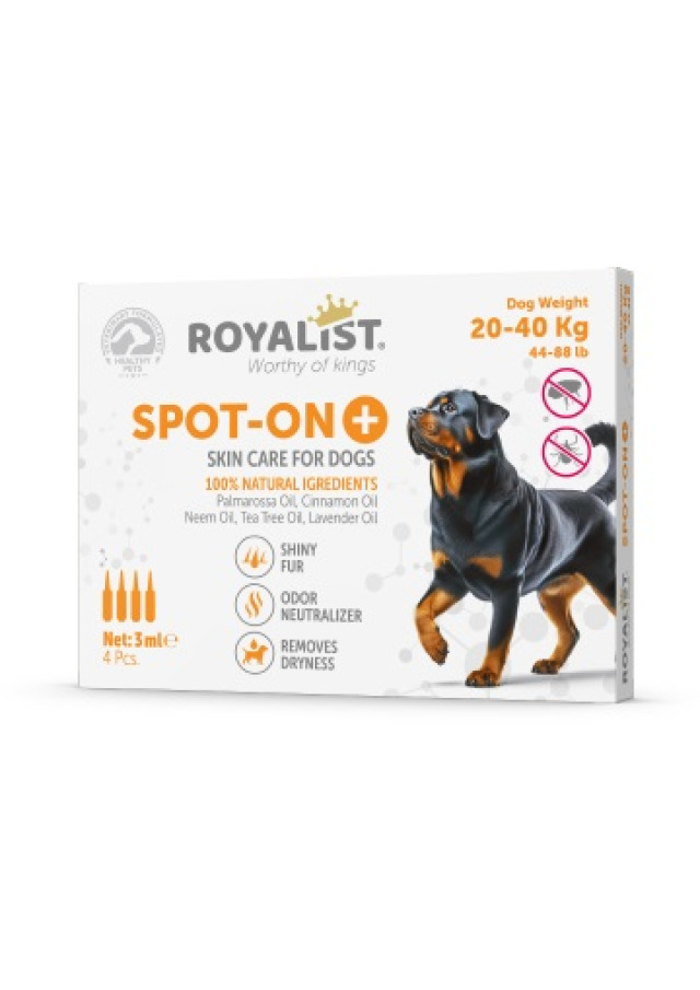 ROYALİST SPOT-ON ENSE DAMLAS KÖPEK 20X40ML 20-40KG