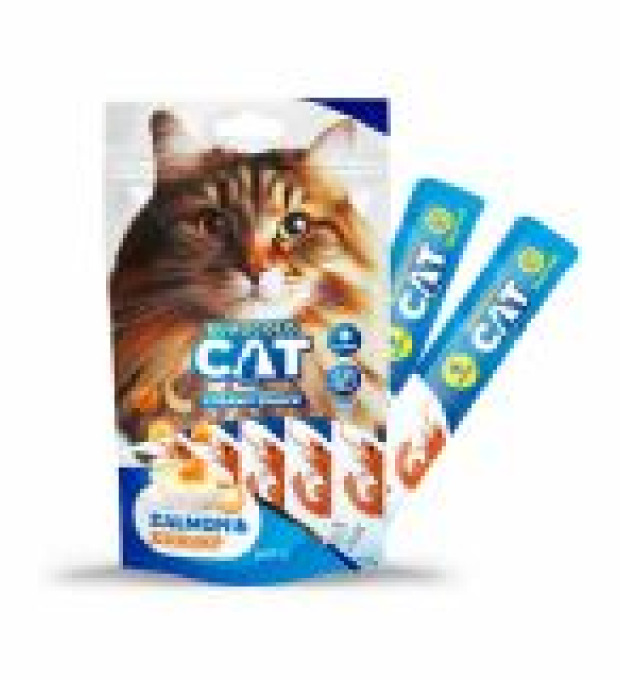 EuroGold Cat Sıvı Kedi Ödülü Somon - Karides 5x15Gr