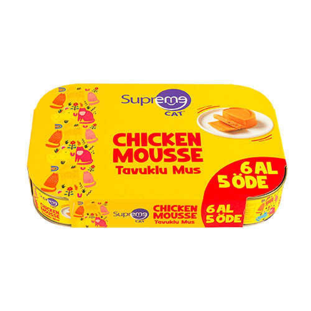 SUPREME KEDİ KIYILMIŞ TAVUKLU 85 GR 6 AL 5 ÖDE