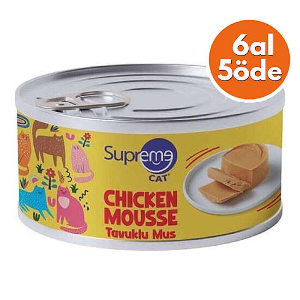 SUPREME KEDİ KIYILMIŞ TAVUKLU 85 GR 6 AL 5 ÖDE
