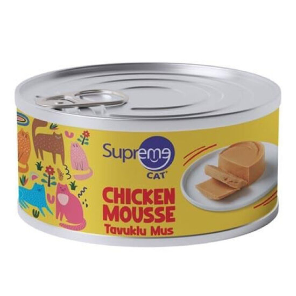 SUPREME KEDİ KIYILMIŞ TAVUKLU 85GR (24LÜ)