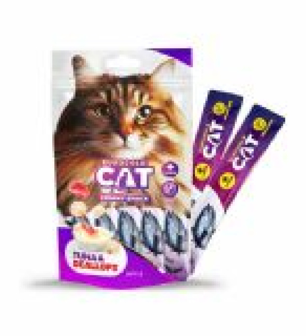 EuroGold Cat Sıvı Kedi Ödülü Ton - Deniz Tarağı 5x15Gr